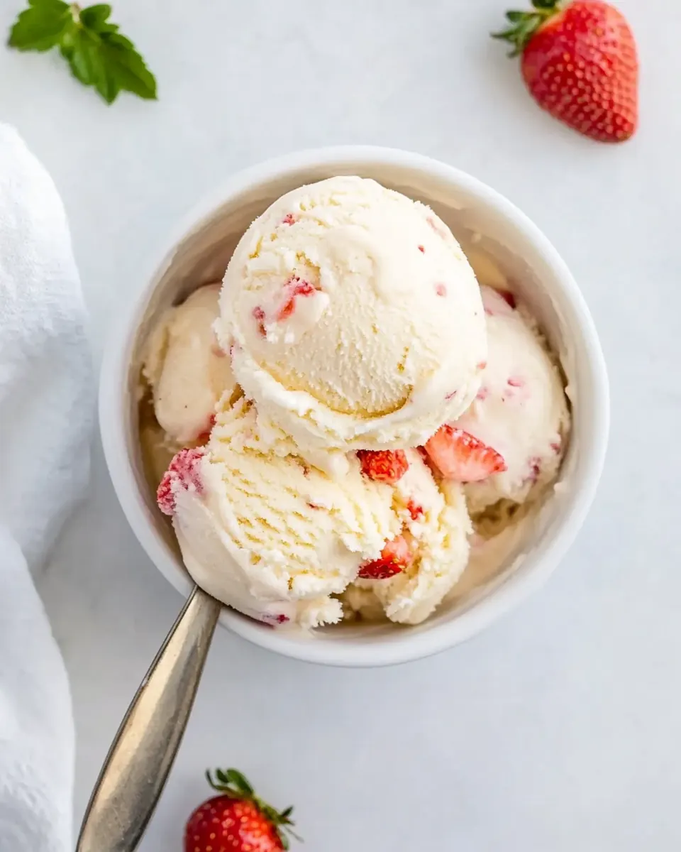 Creme Fraiche Strawberry Ice Cream