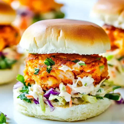 Crab Cake Sliders with Coleslaw