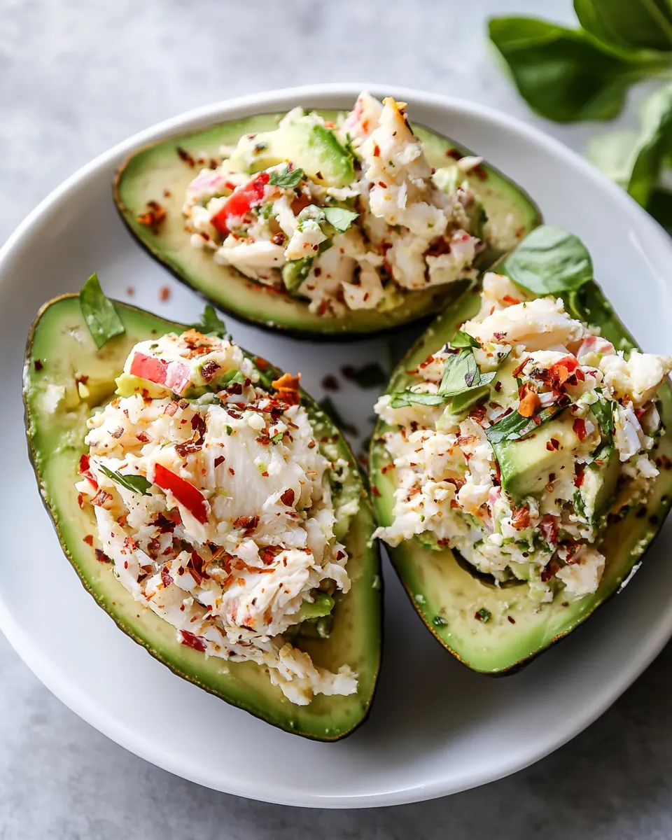 Crab Salad Stuffed Avocados