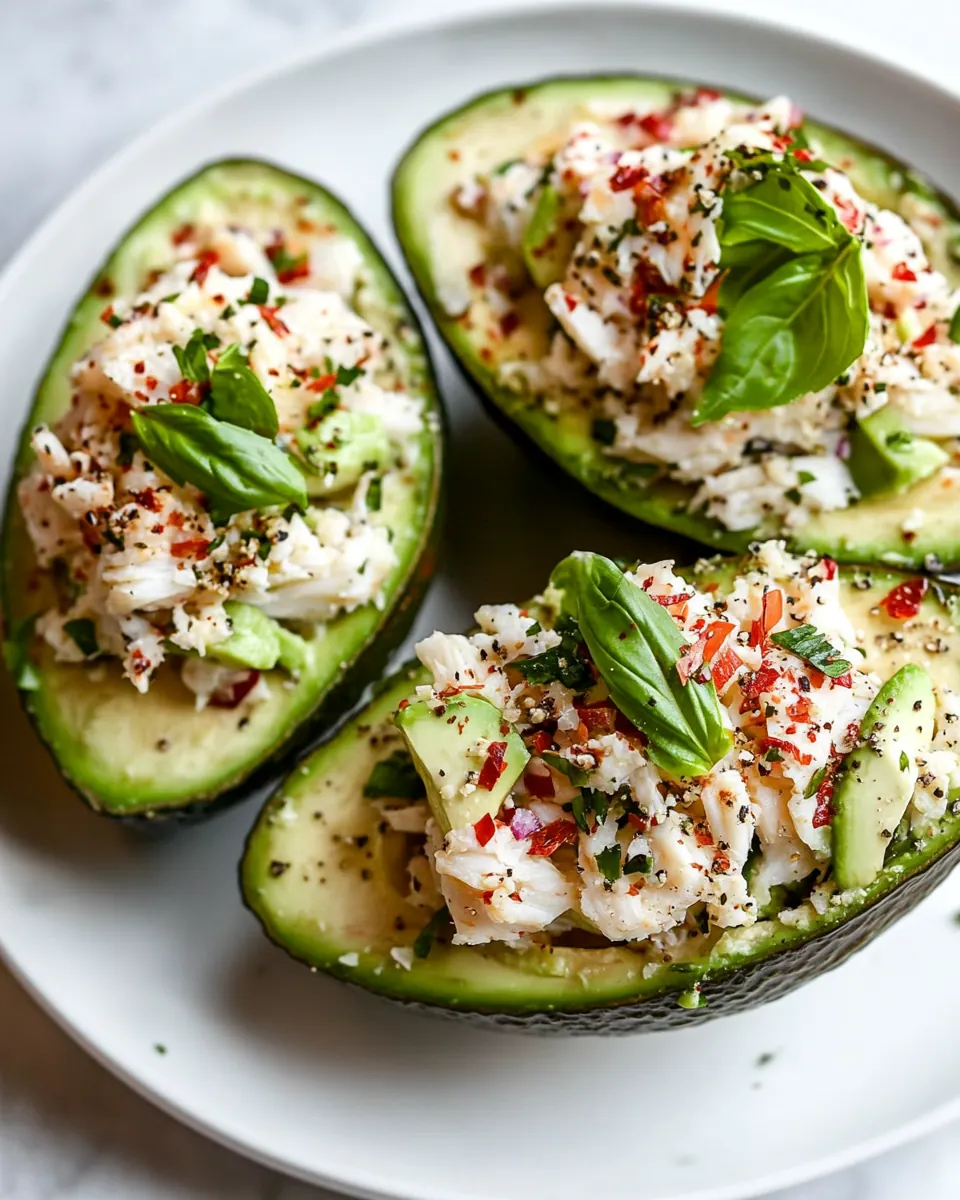 Crab Salad Stuffed Avocados