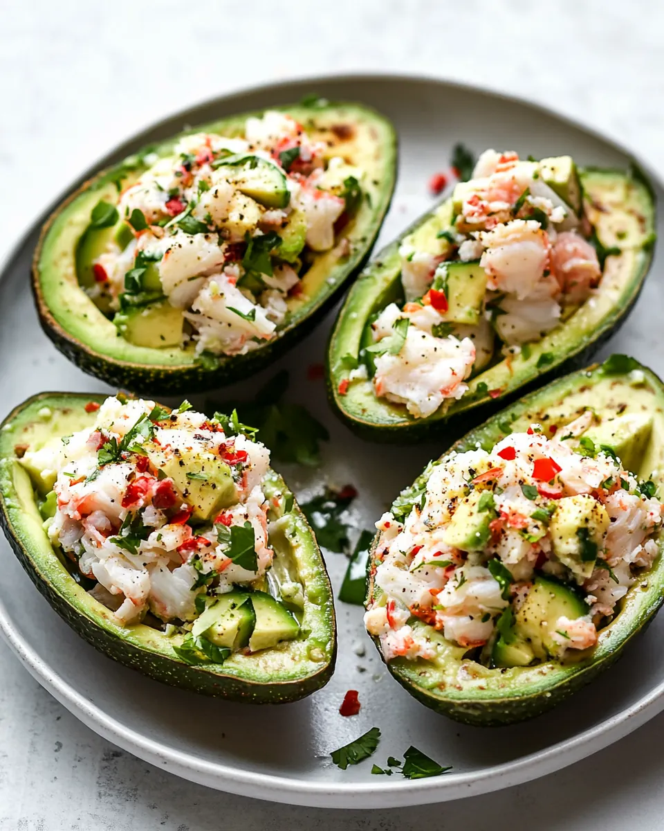 Crab Salad Stuffed Avocados