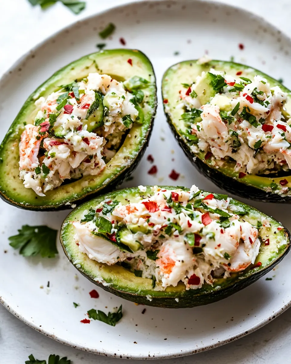 Crab Salad Stuffed Avocados
