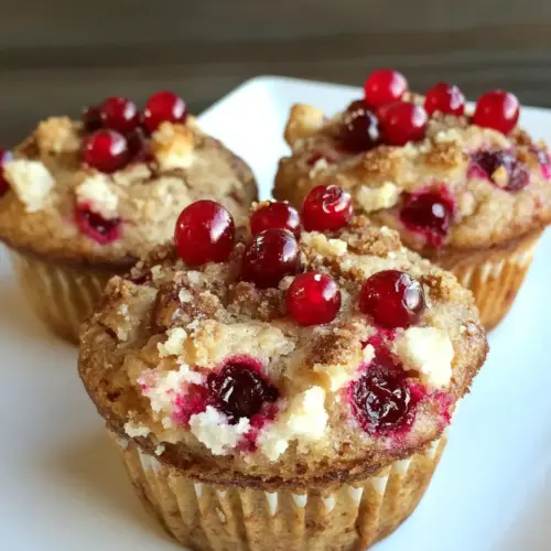 Cranberry Cheesecake Muffins