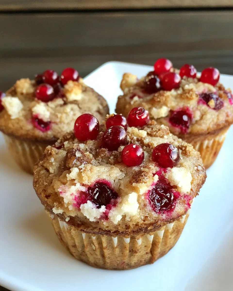 Cranberry Cheesecake Muffins