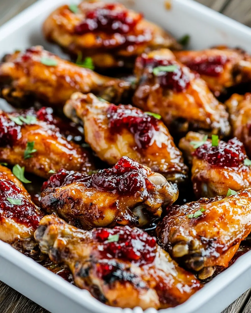 Cranberry Chicken Wings