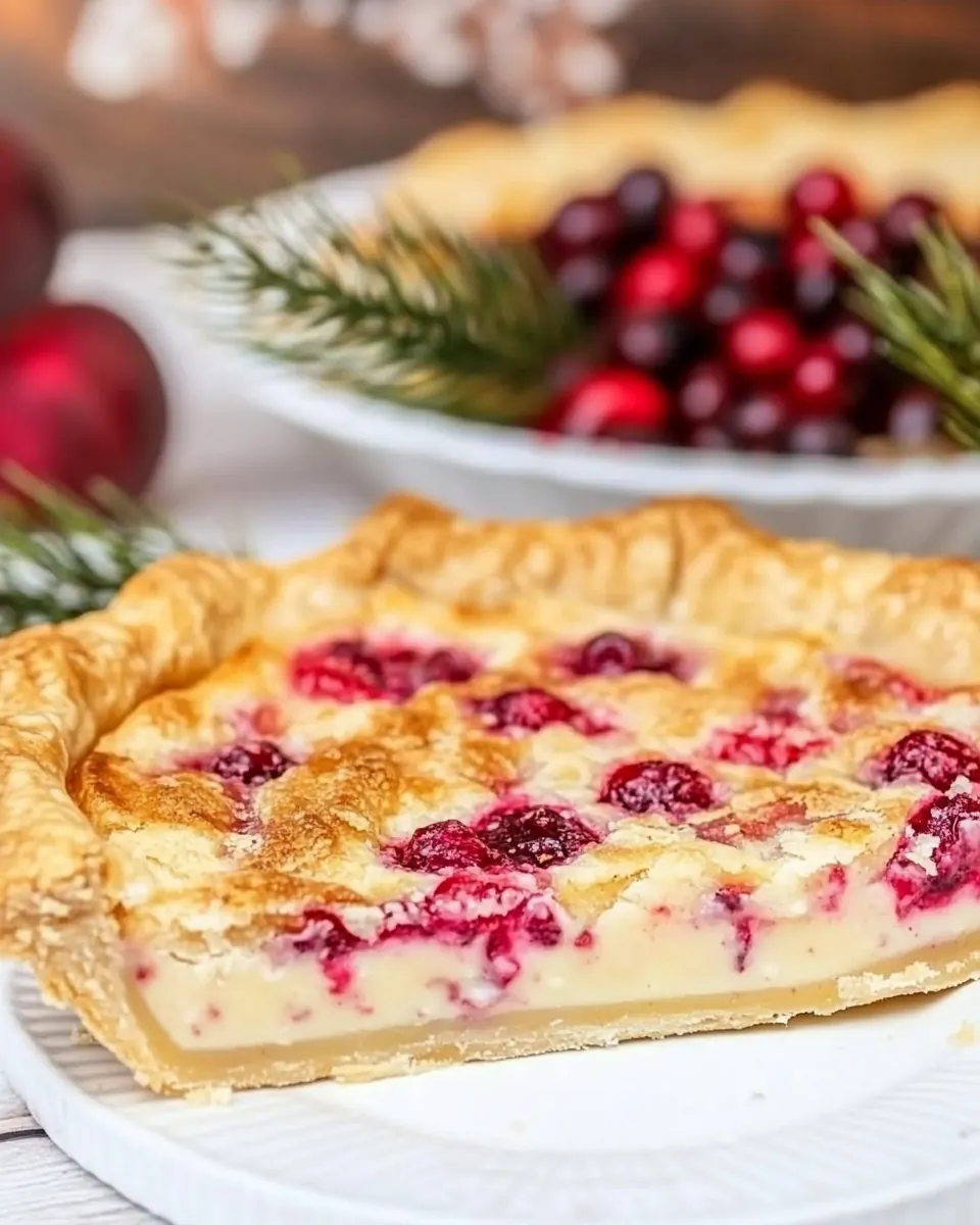 Cranberry Custard Pie