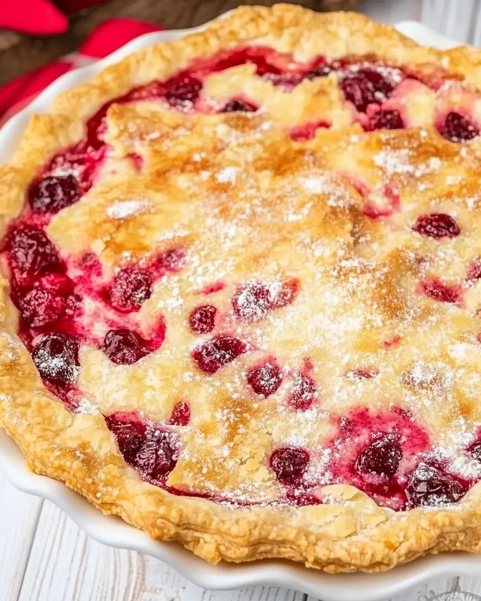 Cranberry Custard Pie