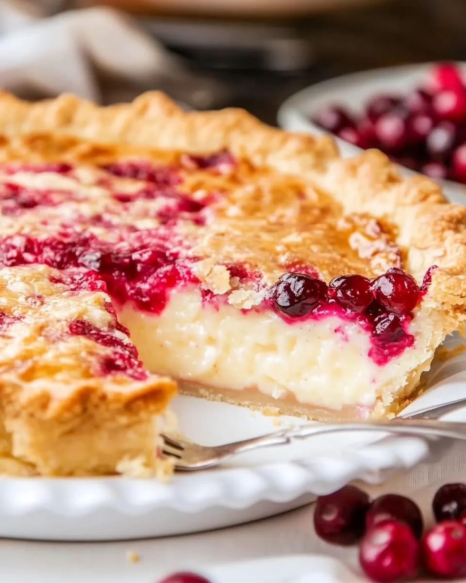 Cranberry Custard Pie