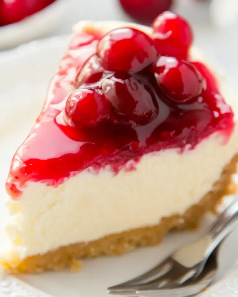 Cranberry Eggnog Cheesecake