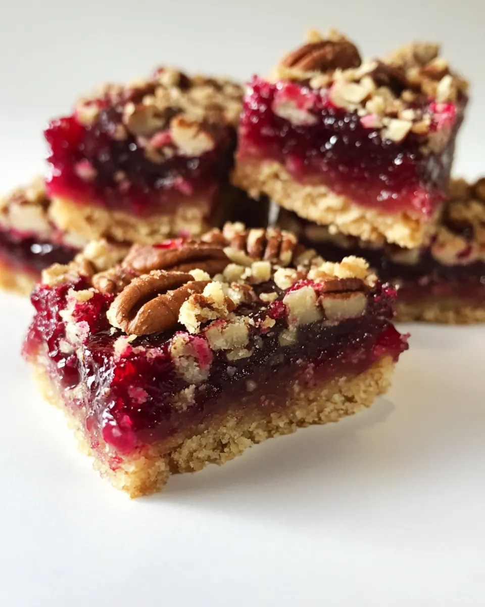 Cranberry Jam Pecan Bars