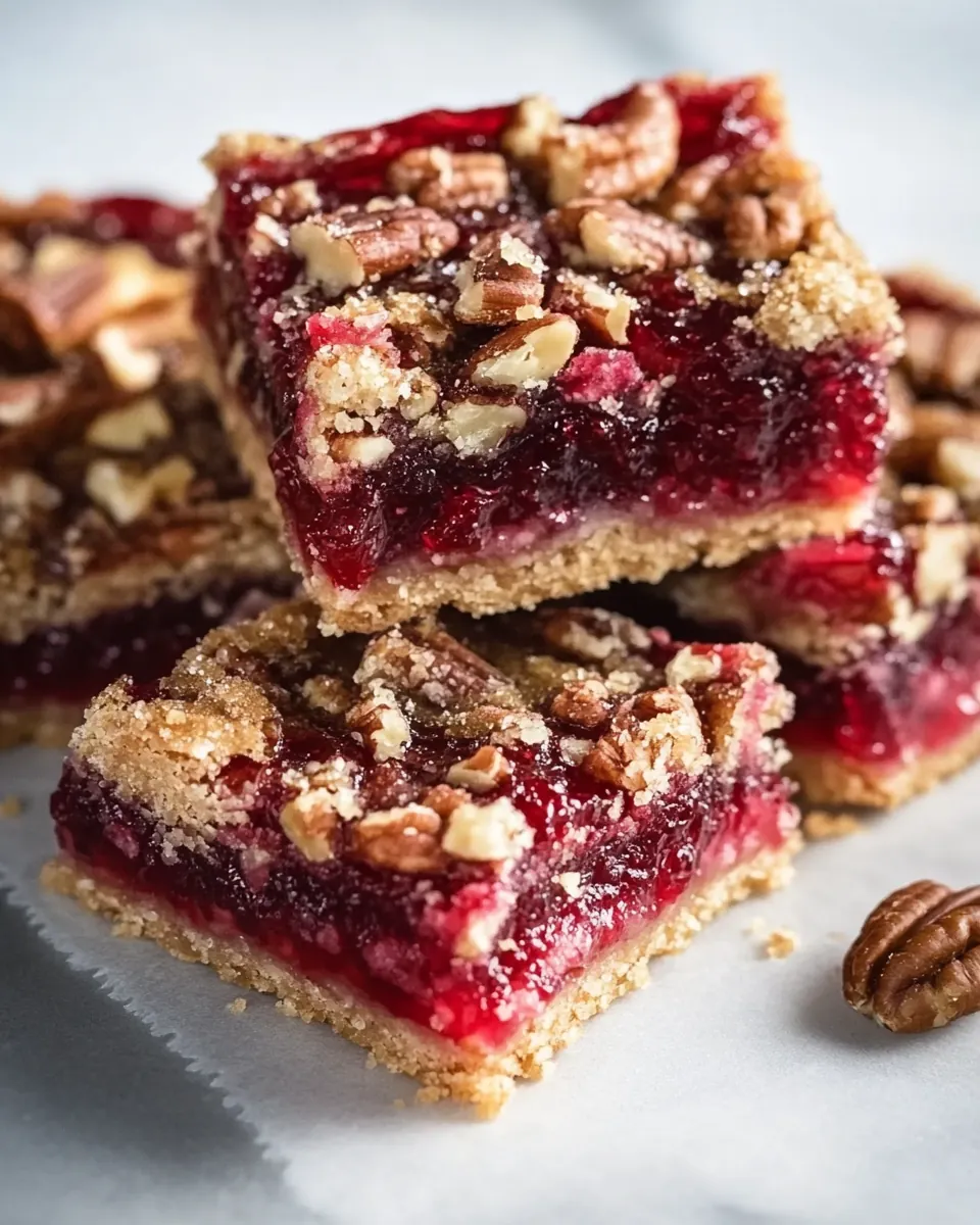 Cranberry Jam Pecan Bars