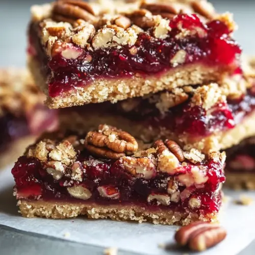 Cranberry Jam Pecan Bars