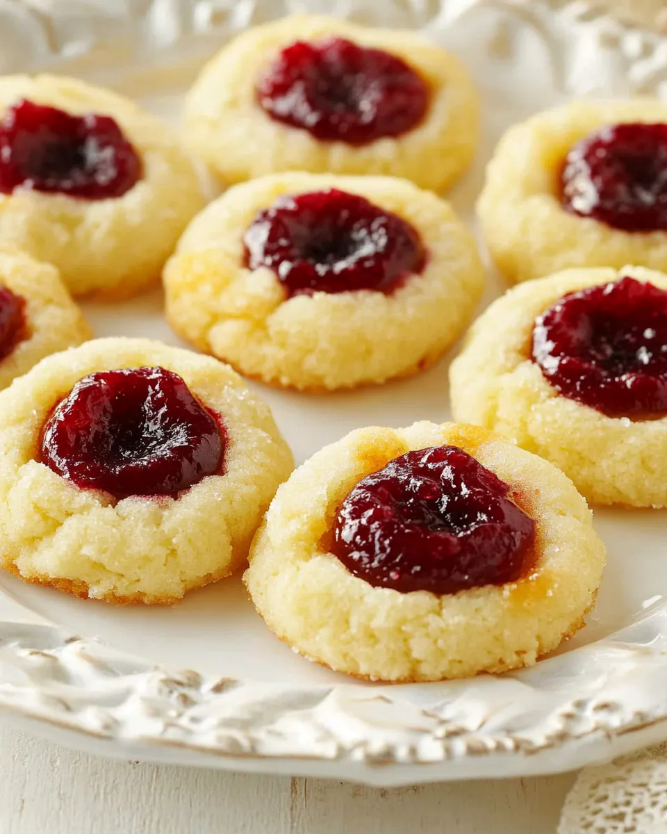 Cranberry Thumbprint Cookies
