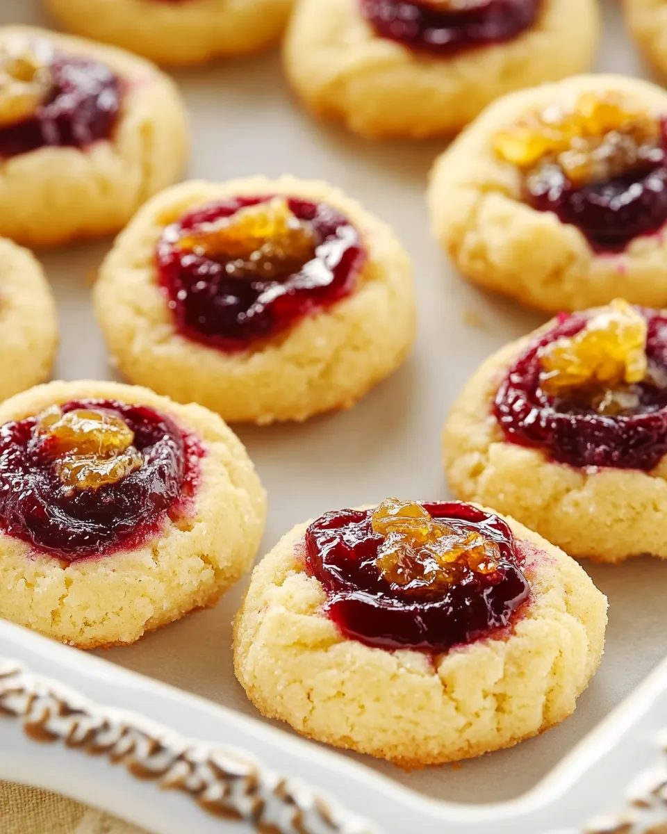 Cranberry Thumbprint Cookies