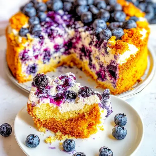 Cream Cheese Filled Blueberry Cake
