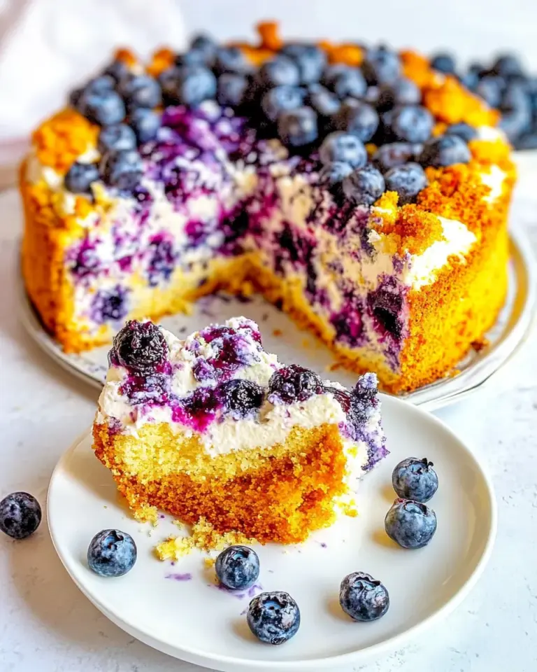 Cream Cheese Filled Blueberry Cake