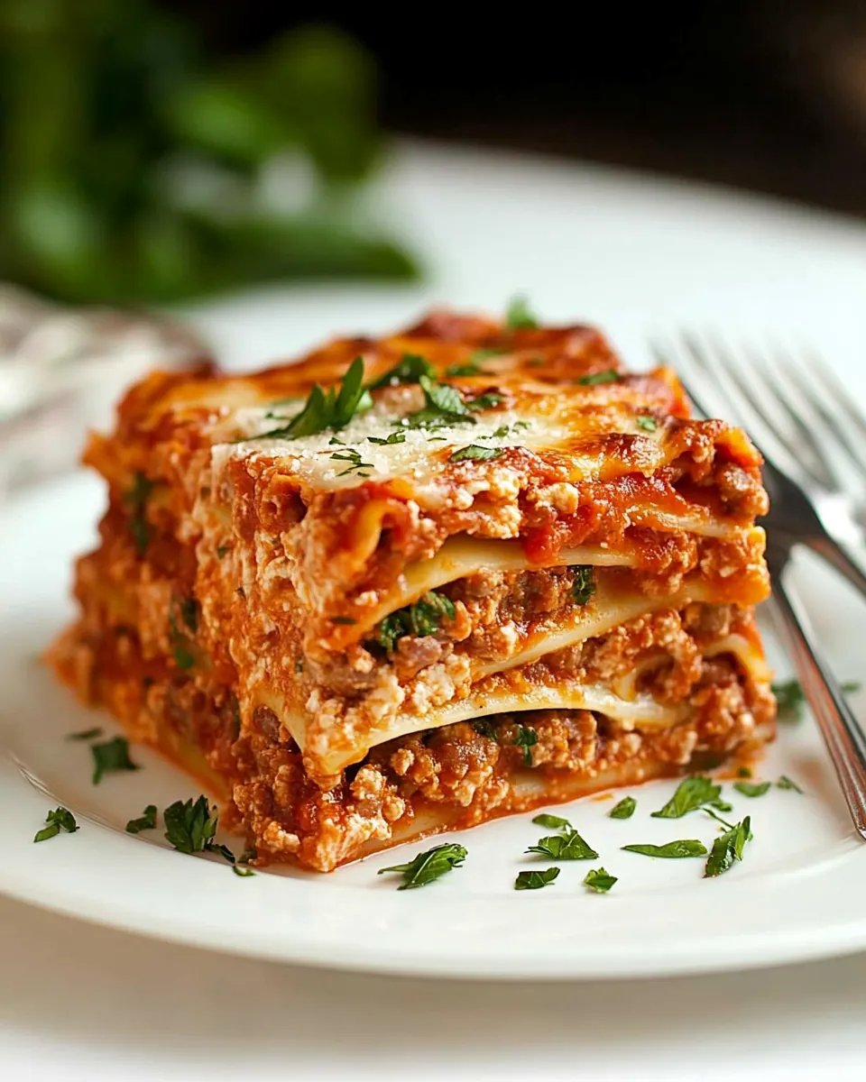 Cream Cheese Lasagna with Sausage