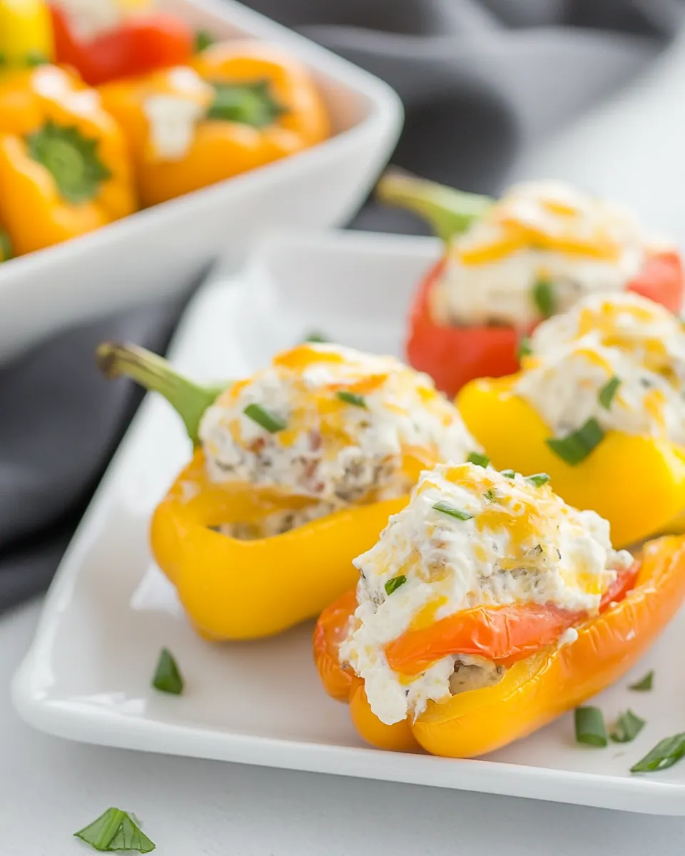 Cream Cheese Stuffed Mini Peppers