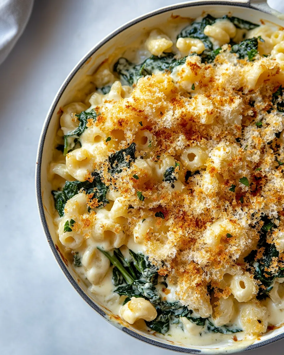 Creamed Spinach Mac and Cheese