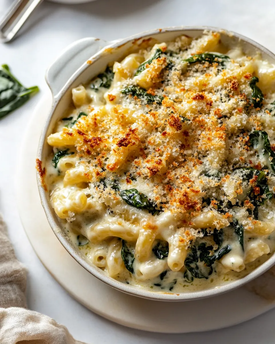 Creamed Spinach Mac and Cheese