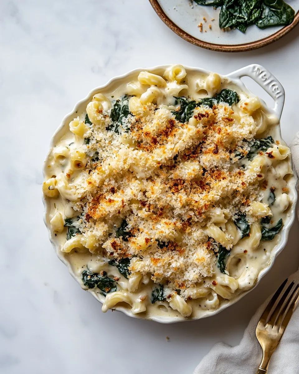 Creamed Spinach Mac and Cheese