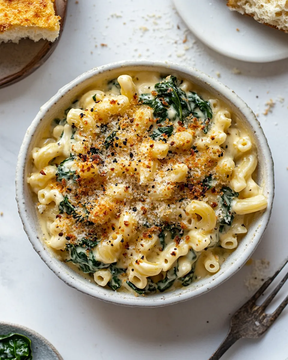 Creamed Spinach Mac and Cheese