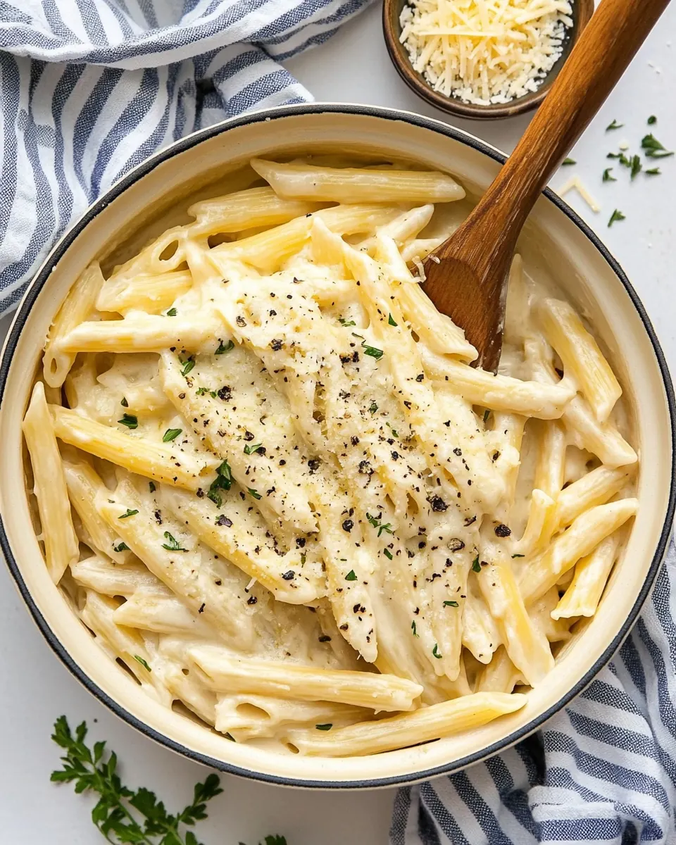 Creamiest Four Cheese Pasta