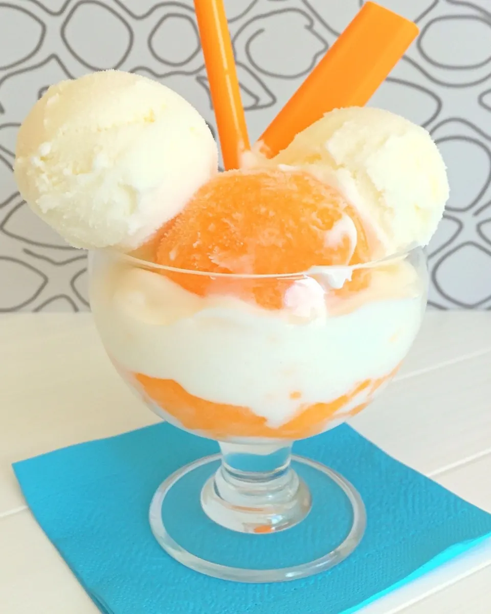 Creamsicle Float with Frozen Yogurt
