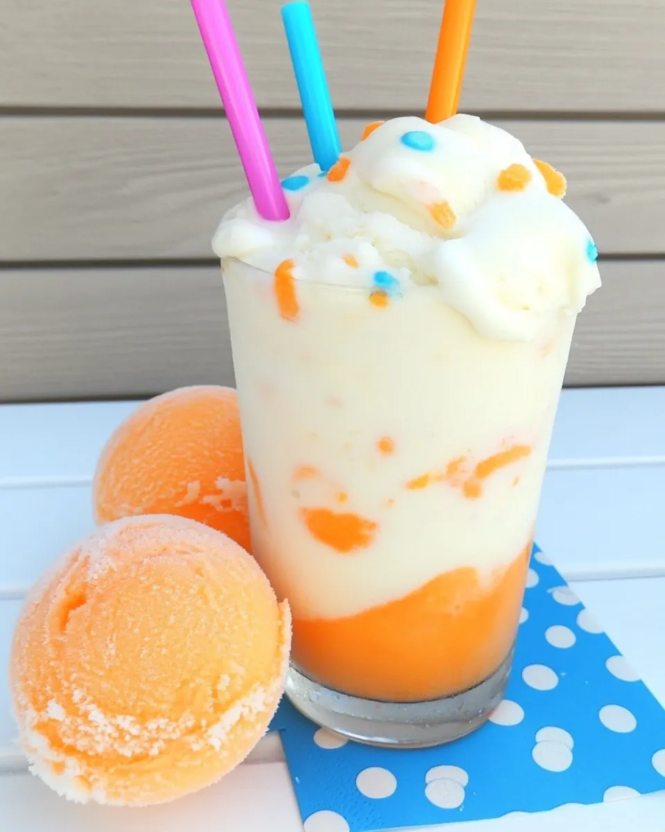 Creamsicle Float with Frozen Yogurt