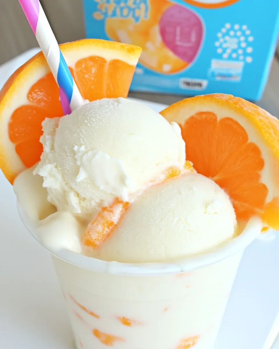 Creamsicle Float with Frozen Yogurt