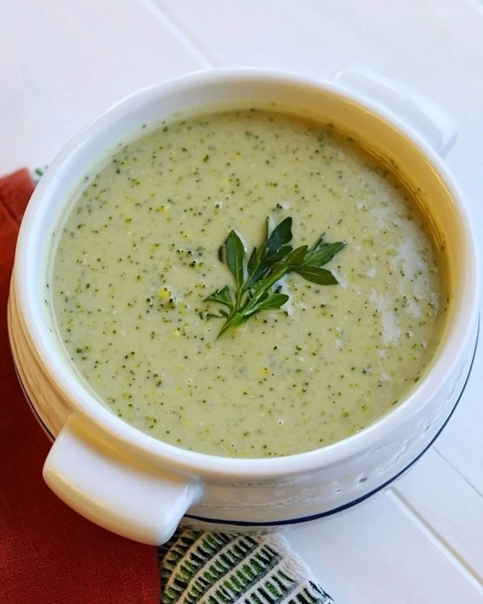 Creamy Broccoli Tahini Soup