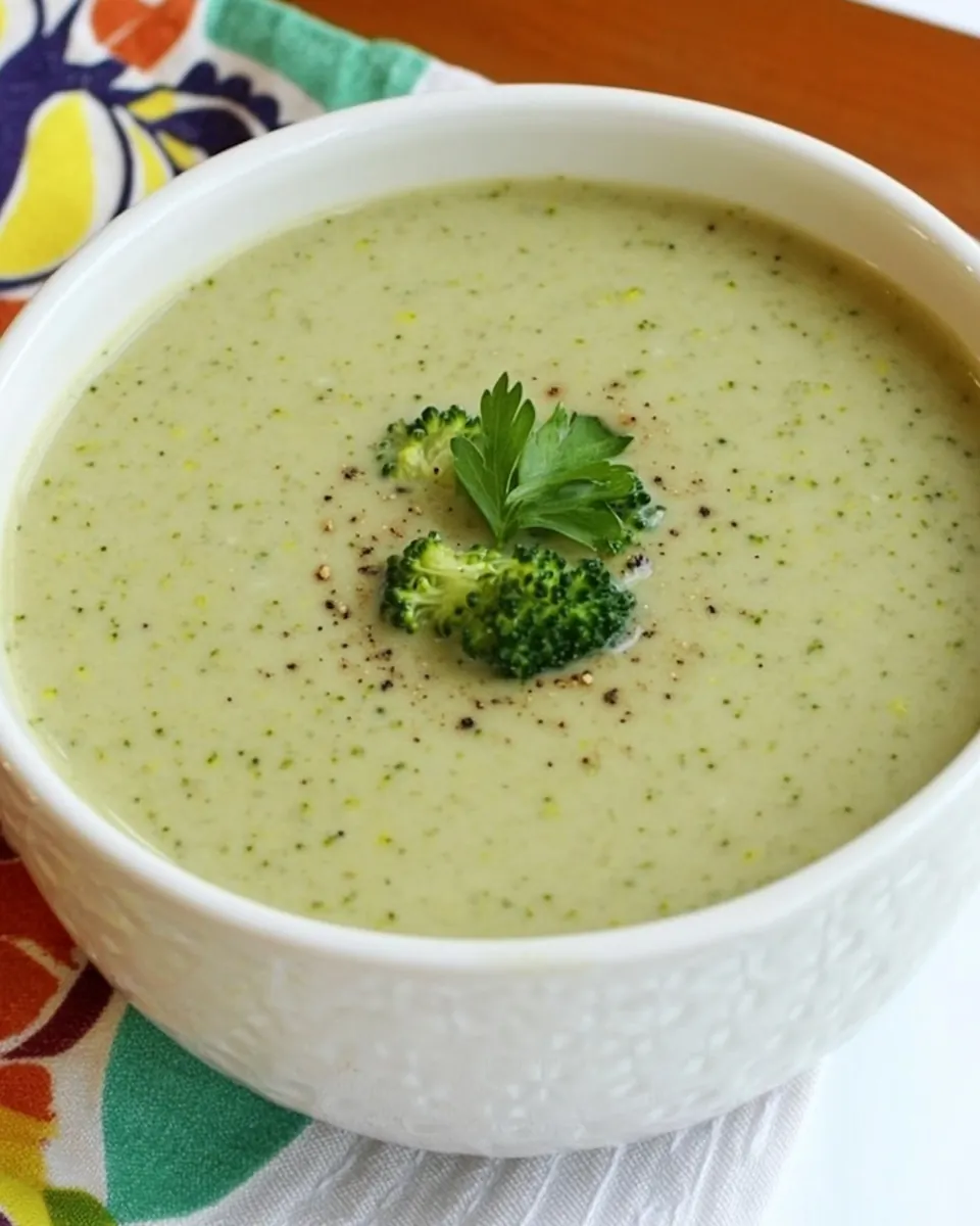 Creamy Broccoli Tahini Soup