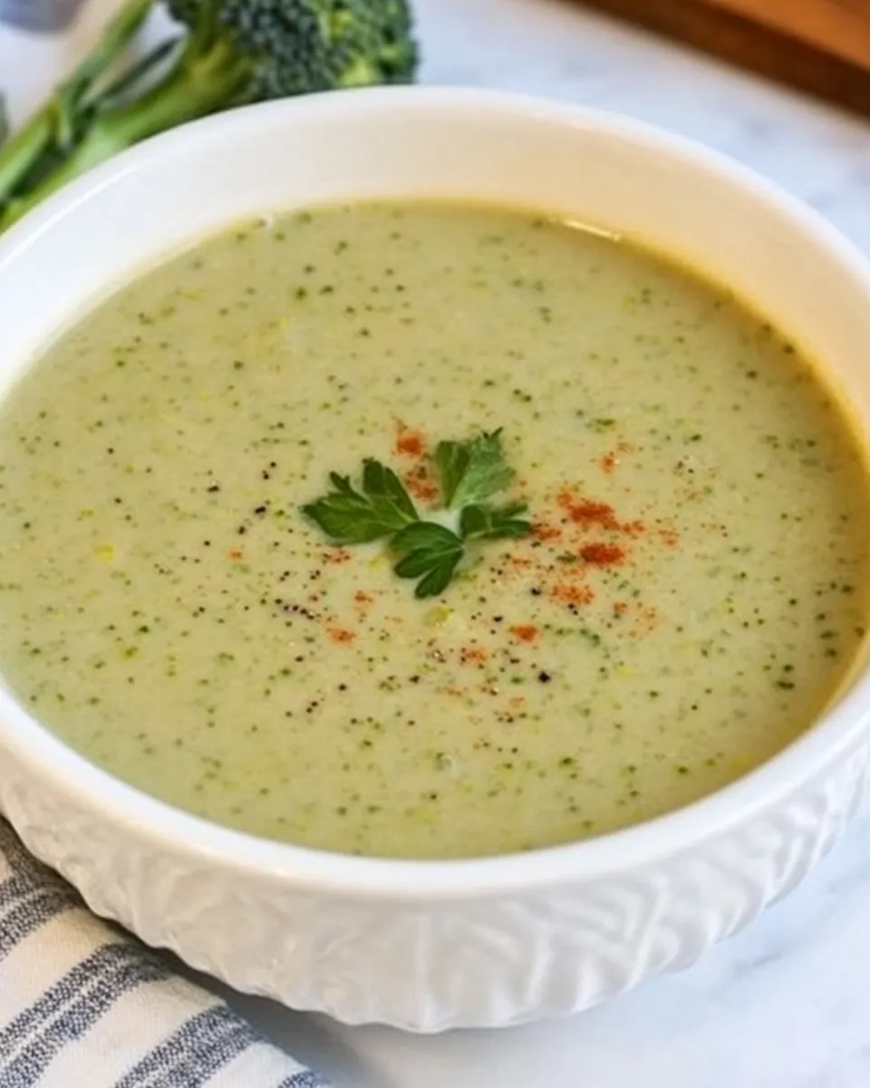 Creamy Broccoli Tahini Soup