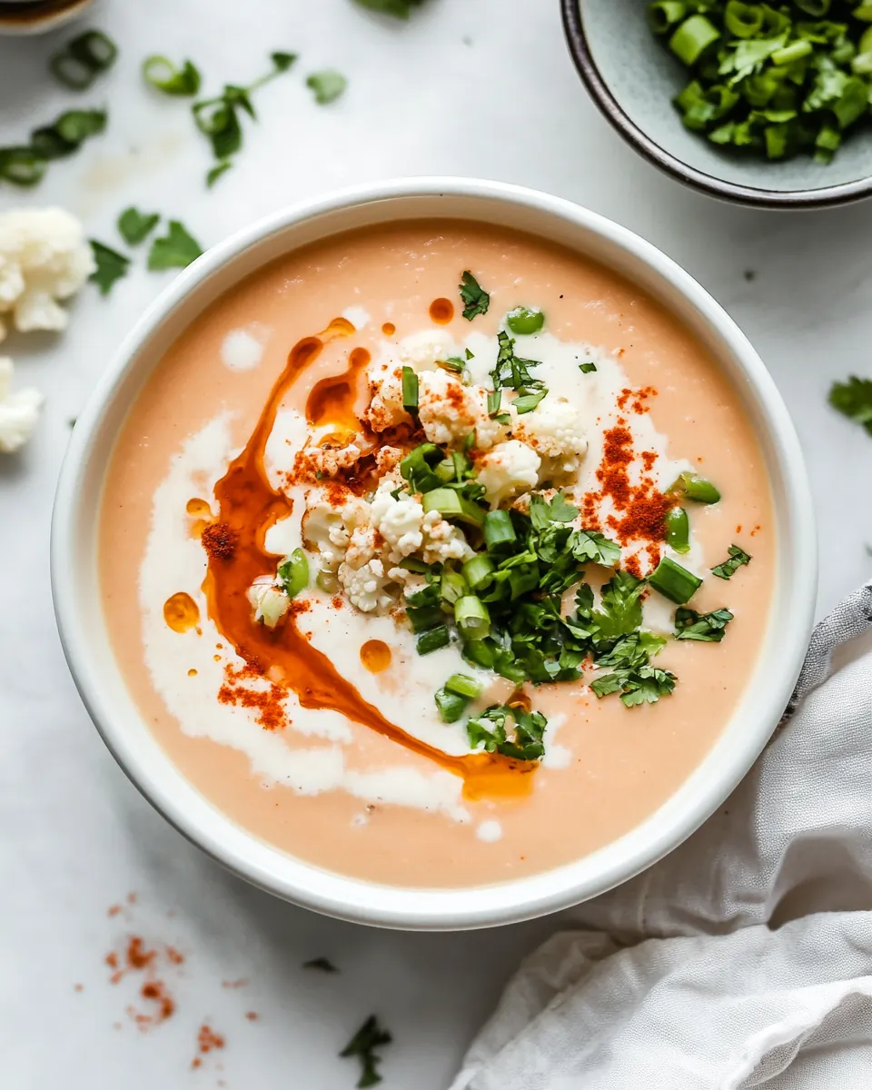 Creamy Buffalo Cauliflower Soup