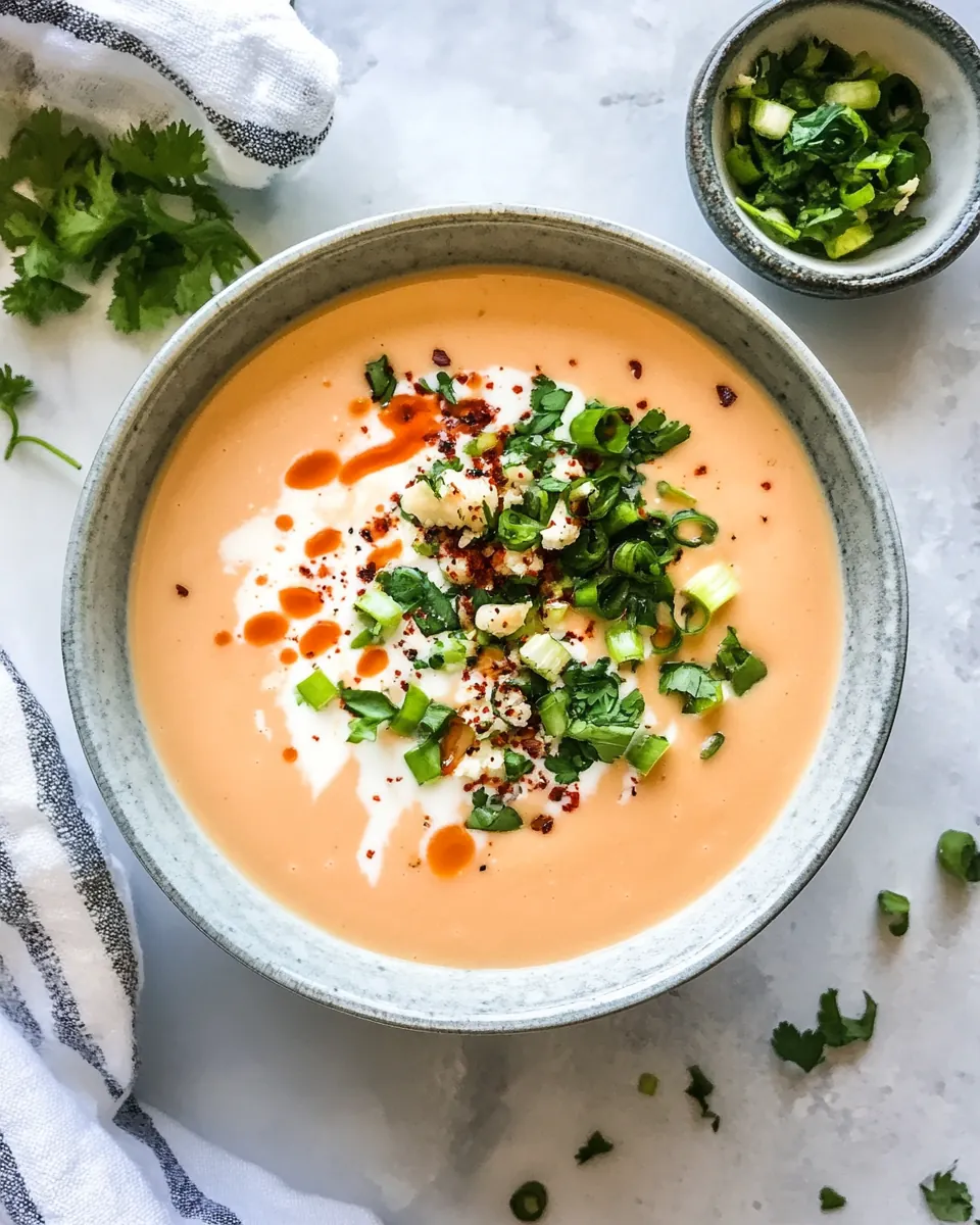 Creamy Buffalo Cauliflower Soup