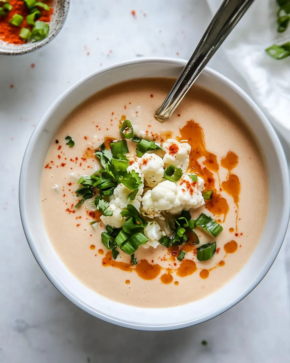 Creamy Buffalo Cauliflower Soup