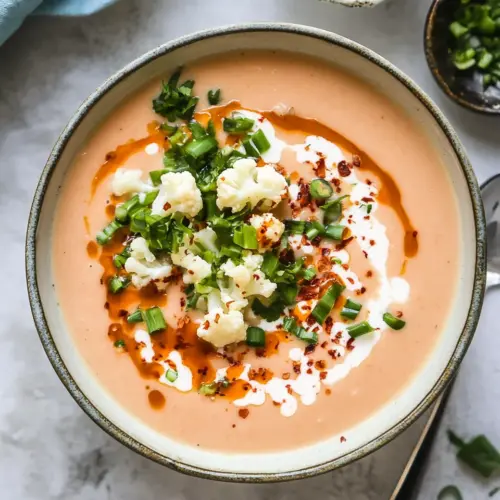 Creamy Buffalo Cauliflower Soup
