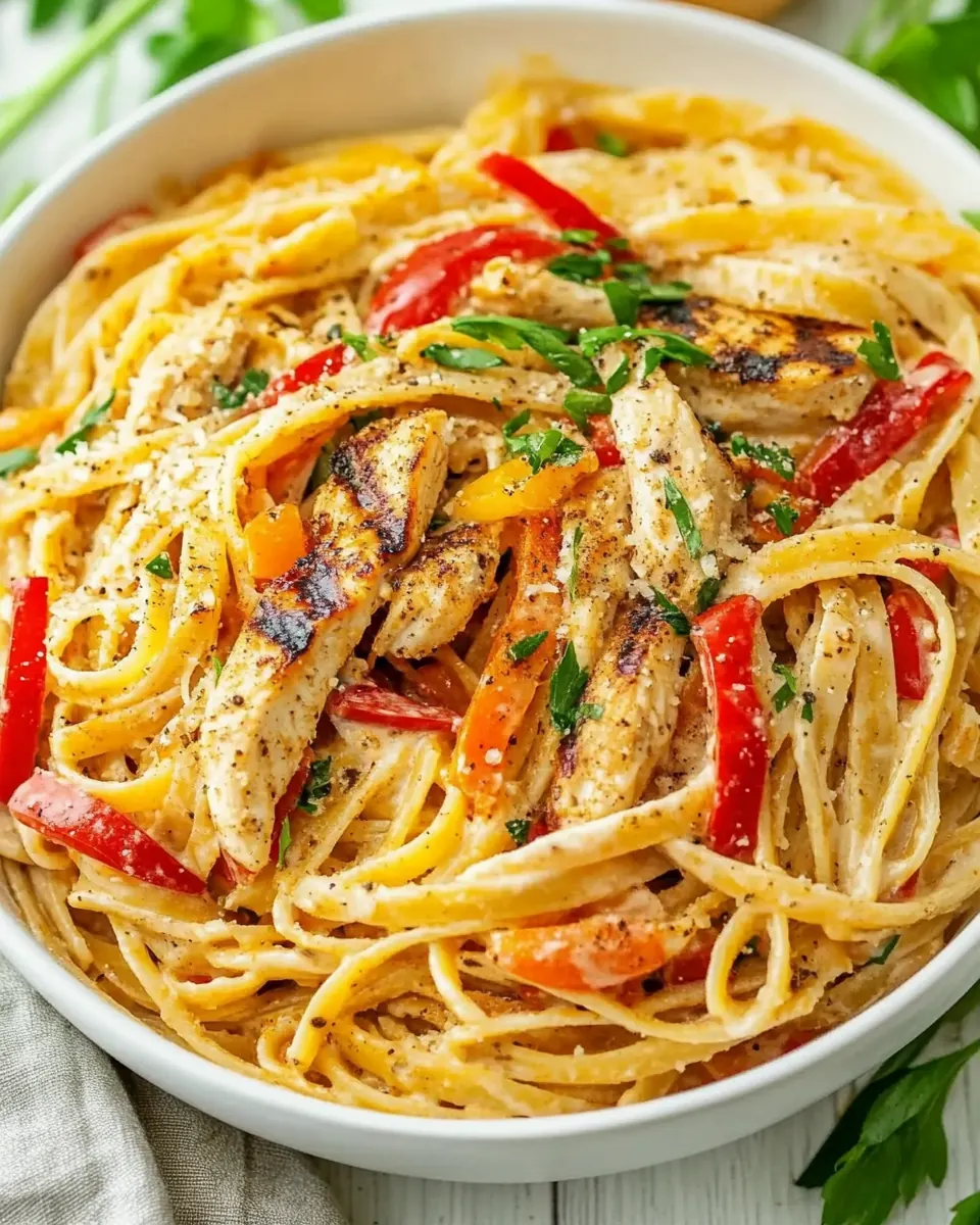 Creamy Cajun Grilled Chicken Pasta
