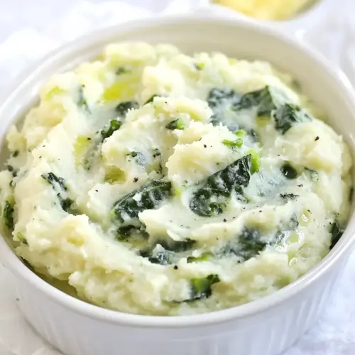 Creamy Cauliflower Mash with Kale