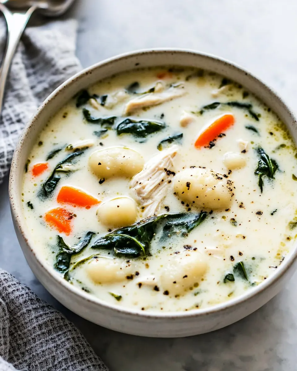 Creamy Chicken Gnocchi Soup