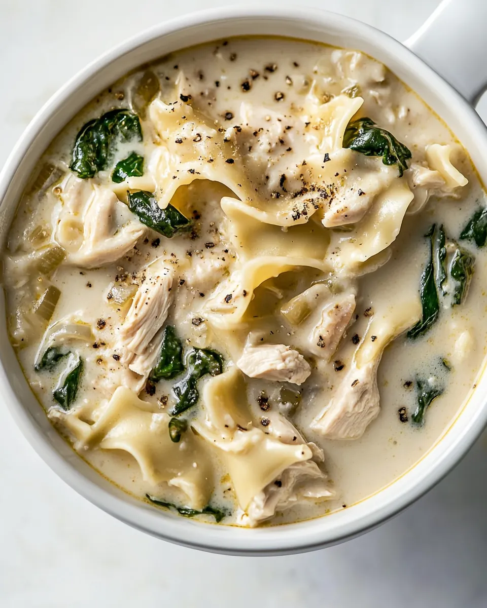 Creamy Chicken Lasagna Soup