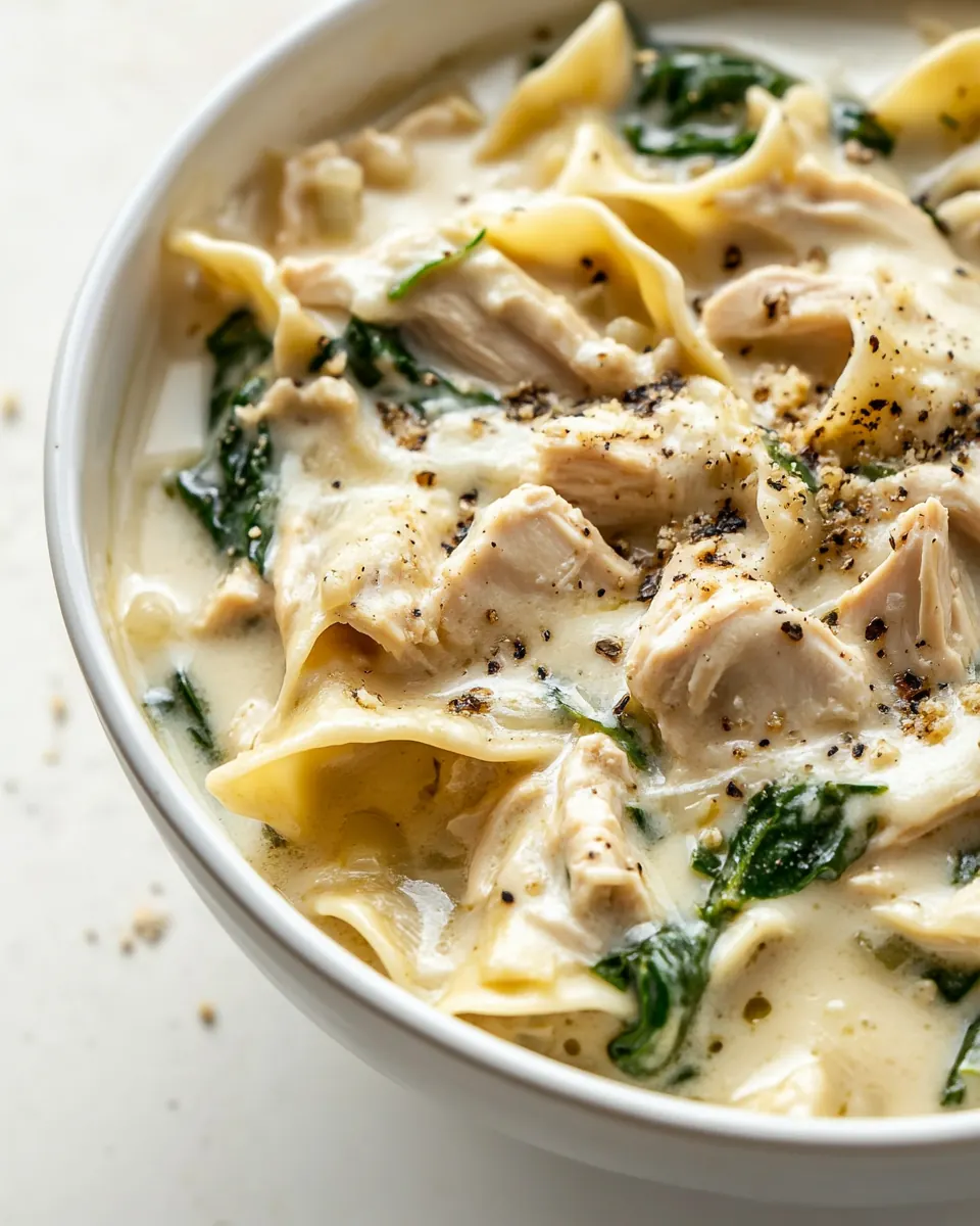 Creamy Chicken Lasagna Soup