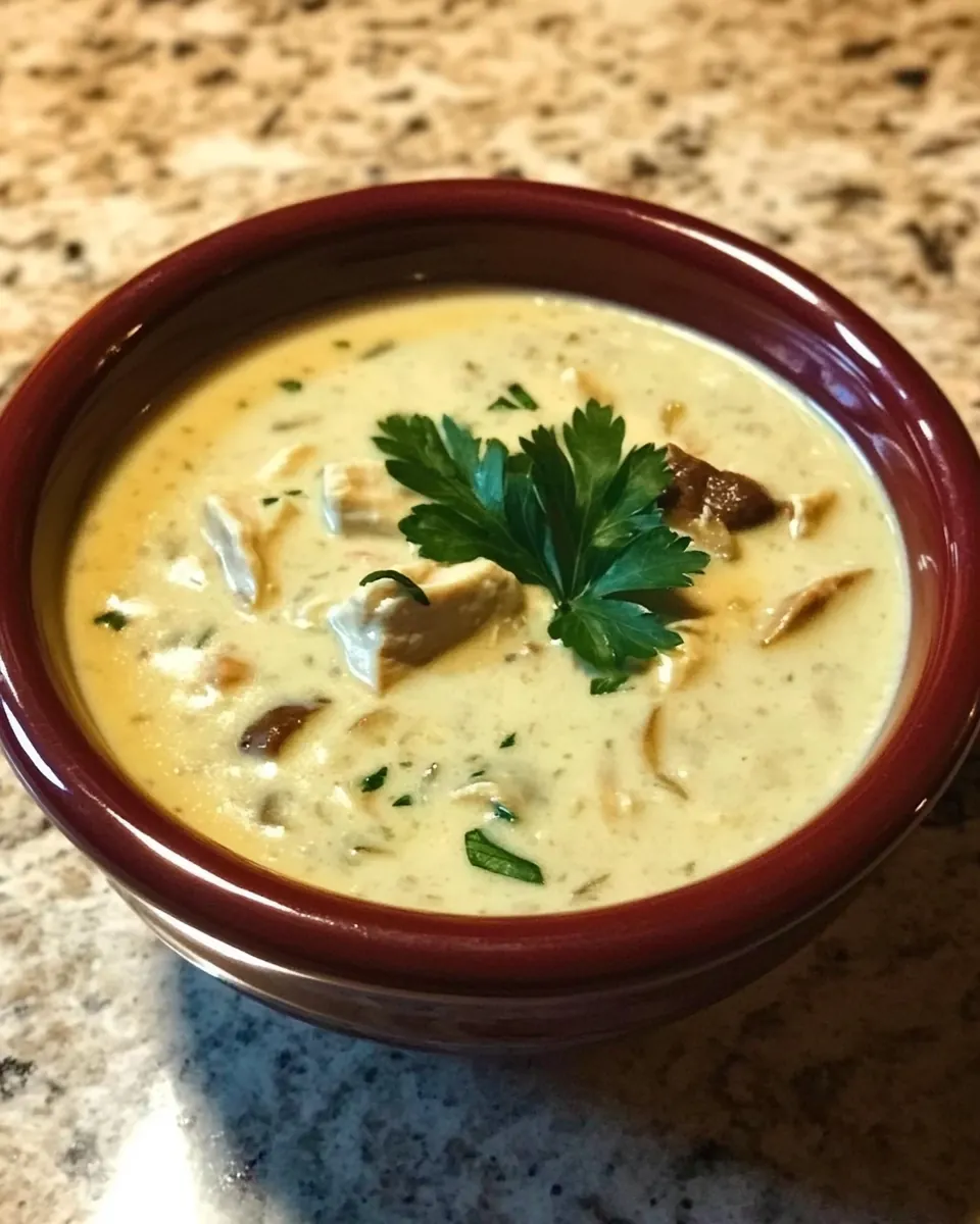 Creamy Chicken and Brie Soup