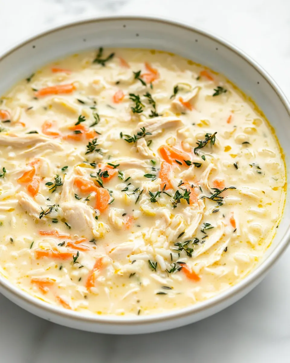 Creamy Chicken and Rice Soup