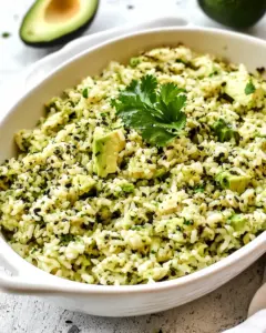 Creamy Cilantro Lime Avocado Rice