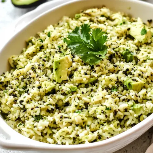 Creamy Cilantro Lime Avocado Rice