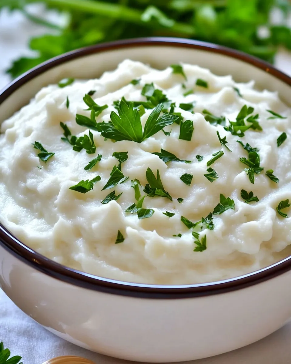Creamy Garlic Mashed Cauliflower