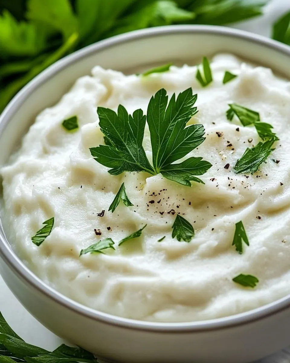 Creamy Garlic Mashed Cauliflower