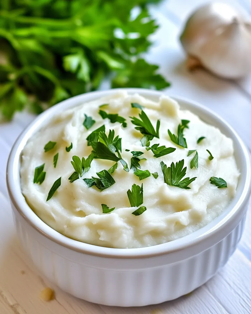 Creamy Garlic Mashed Cauliflower