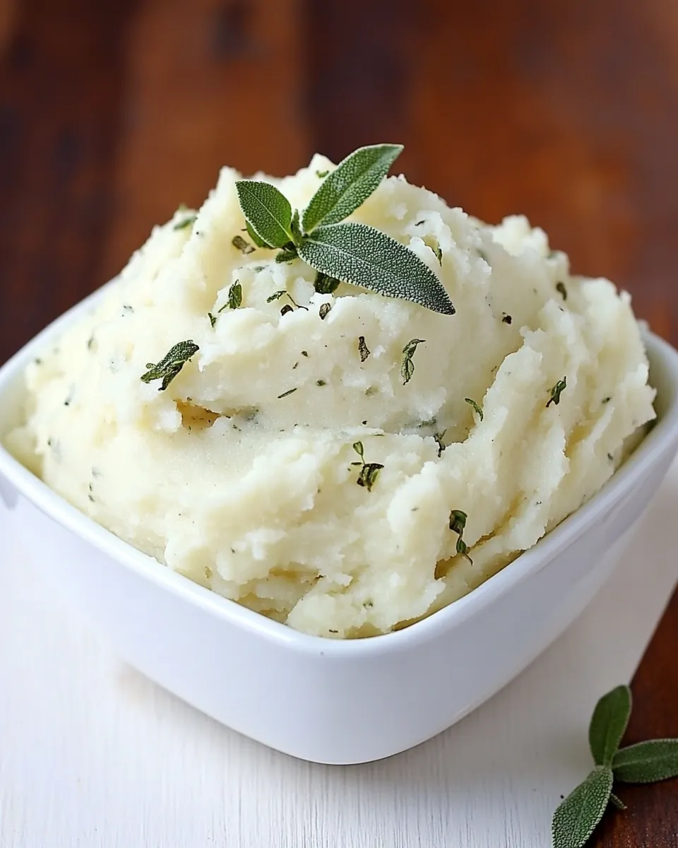 Creamy Goat Cheese and Sage Mashed Potatoes